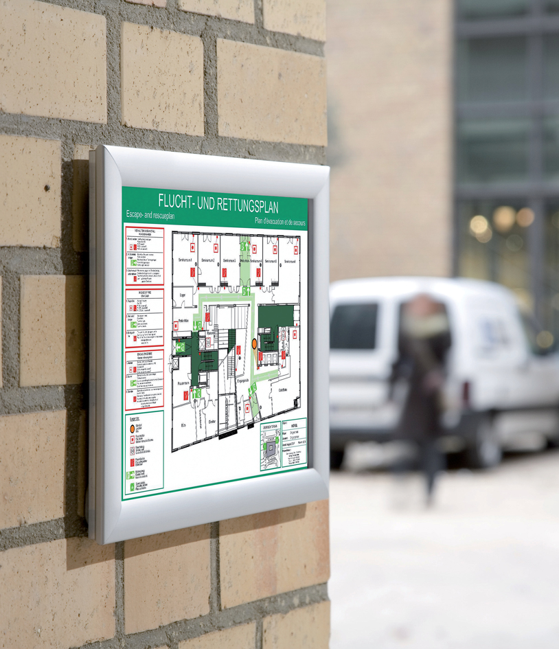 FRANKEN Cadre porte-affiches 'SECURITY', ininflammable, A0