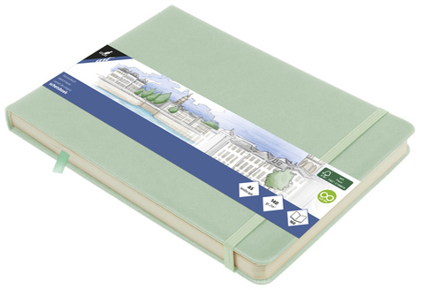 kangaro Cahier de croquis, couverture PU rigide, A5, menthe