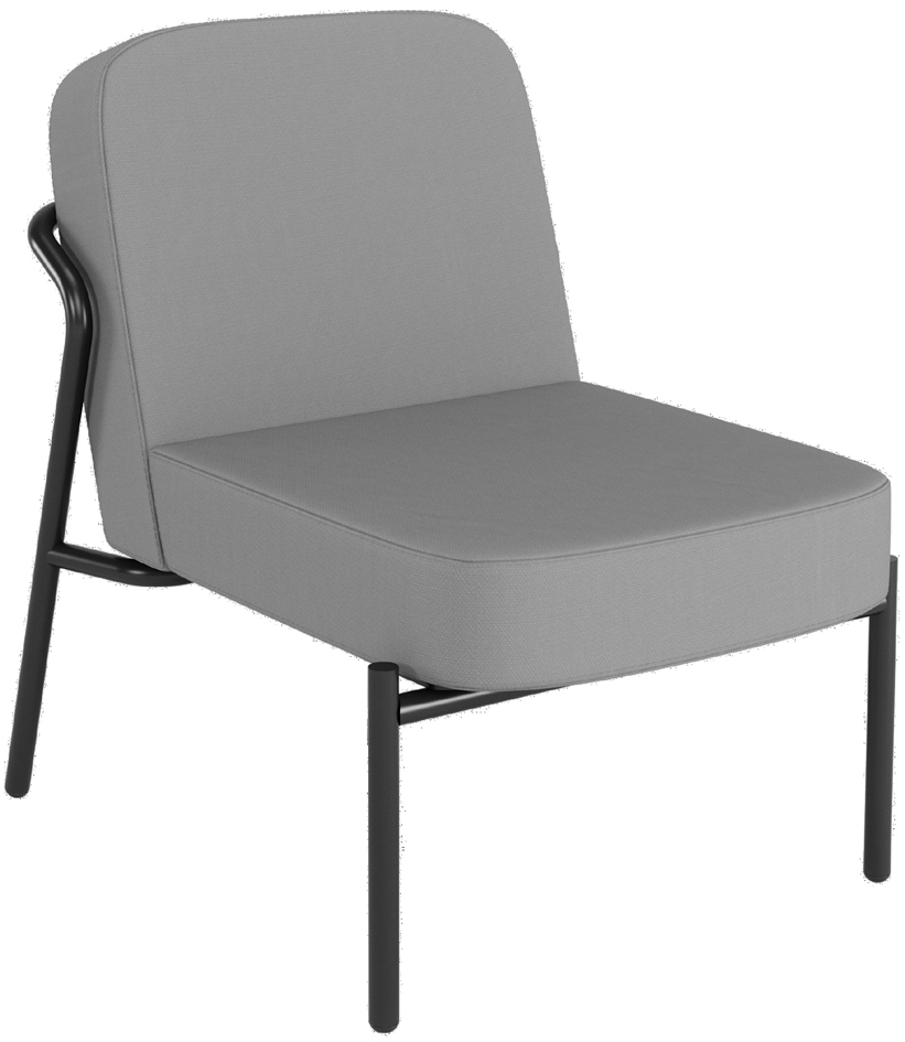 PAPERFLOW Fauteuil visiteur d'extérieur MEDSO RUND S, gris