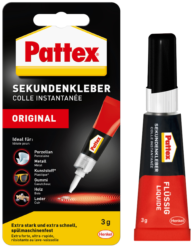 Pattex Colle liquide instantanée ORIGINAL, tube de 3 g