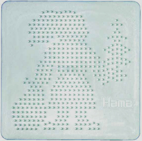 Hama Plaque pour perles midi 'Père Noël', blanc