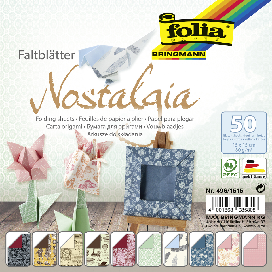Feuilles de papier à plier "Nostalgia"