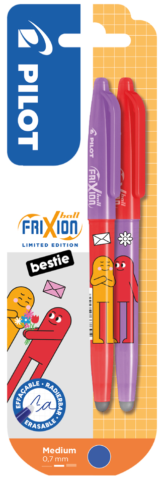 Pilot Stylo roller FRIXION BALL 07 Friends 'Bestie flowers'