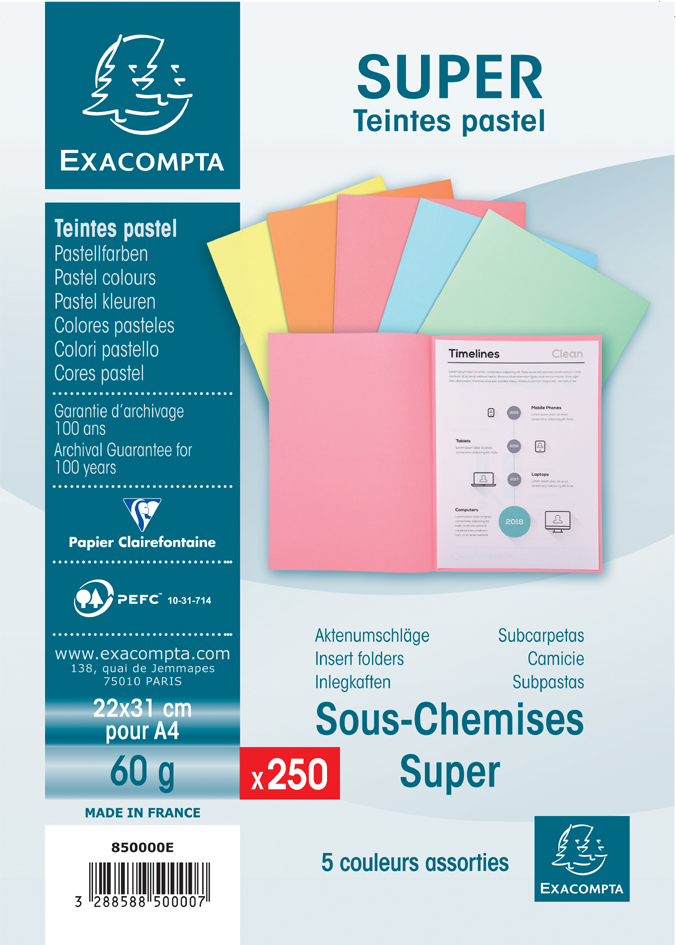 Visuel de référence: Sous-chemises SUPER 60, emballage