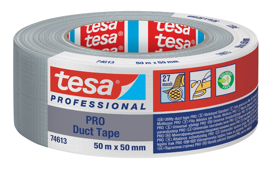 tesa Ruban toilé Duct Tape PRO, 50 mm x 50 m, argent