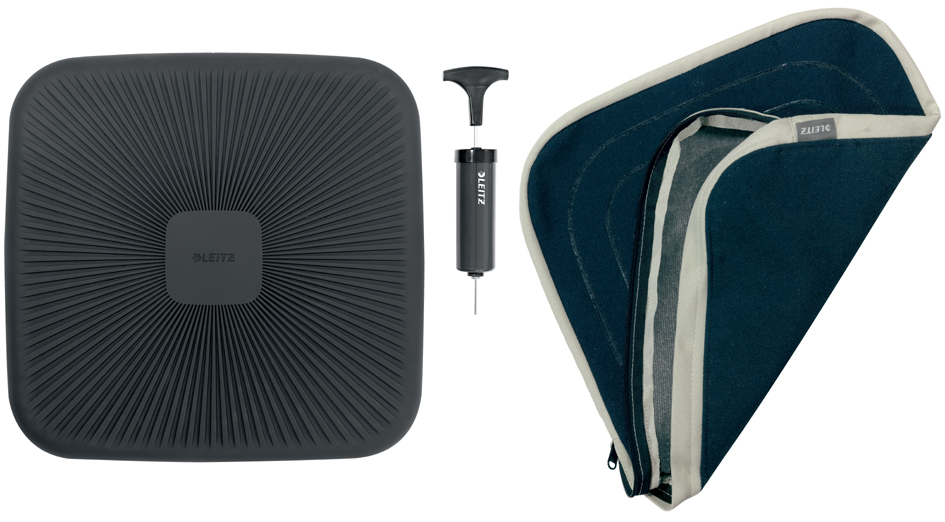 Coussin d'assise Ergo Active Balance avec housse en tissu & pompe à air