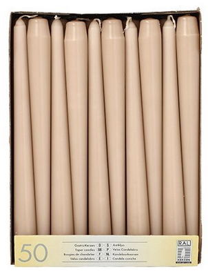 STARPAK Bougie de chandelier, 22 mm, pack de 50, poudré