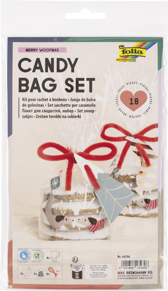folia Kit sachet à fond plat / Candy Bag 'Merry Woofmas'