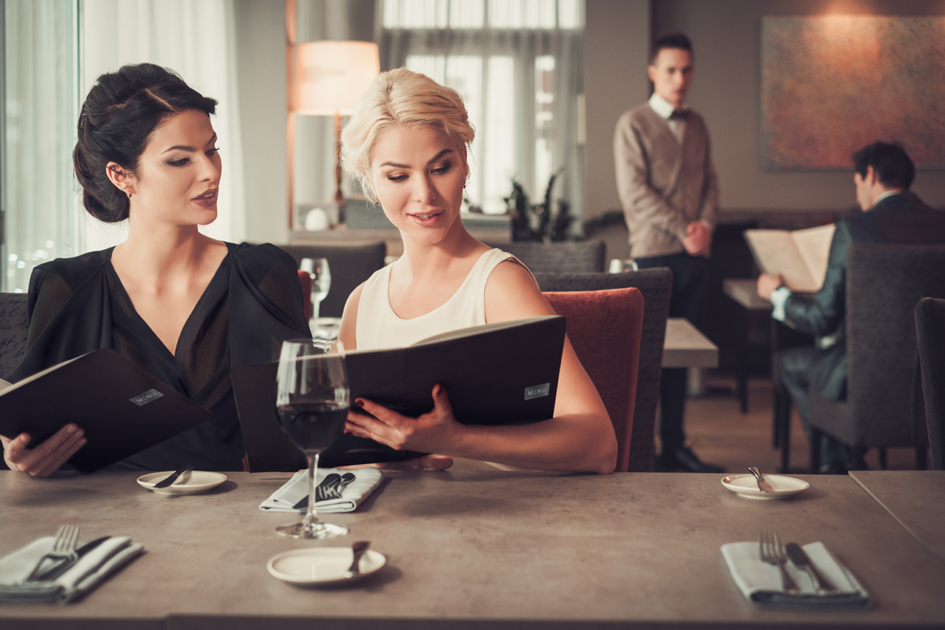 Cartes de menus, cuir