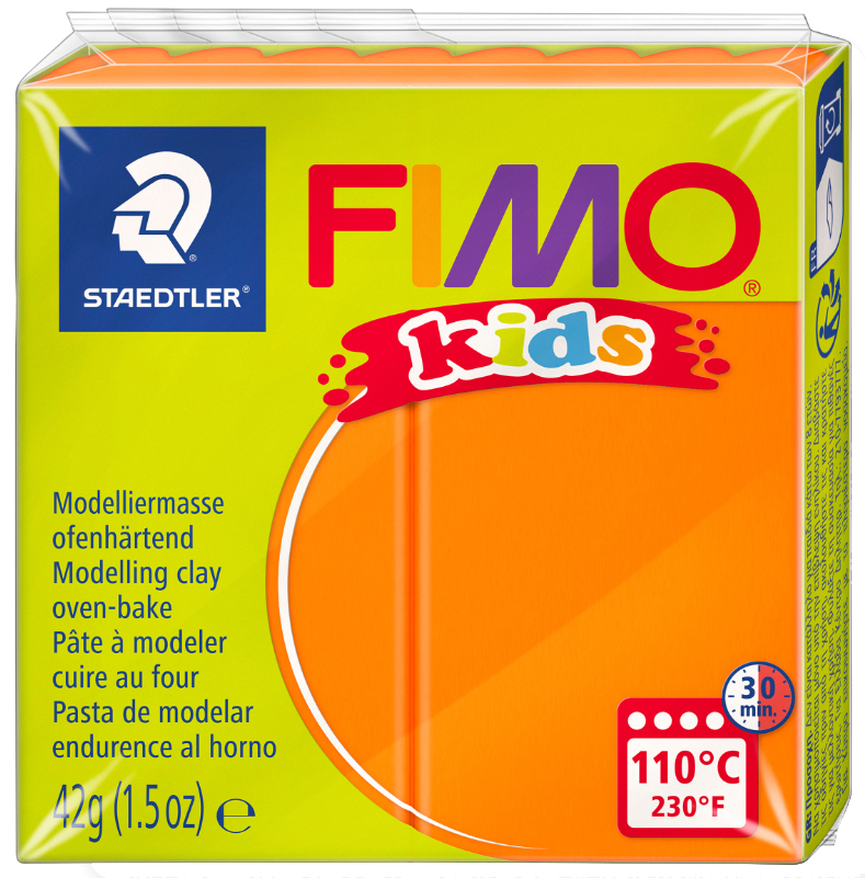 FIMO kids Pâte à modeler, à cuire au four, 42 g, orange