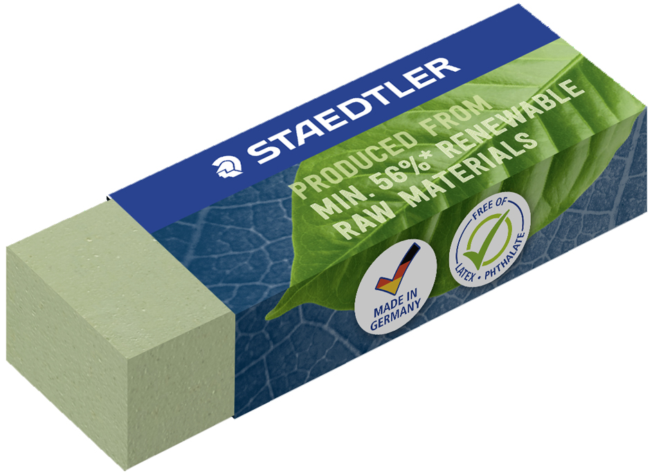 STAEDTLER Gomme, 65 x 23 x 13 mm, vert olive