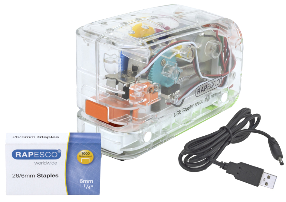 RAPESCO Agrafeuse électrique 626EL, transparent