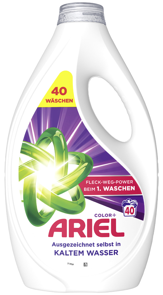 ARIEL Lessive liquide Color+, 1,8 litres, 40 lavages