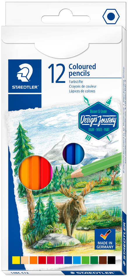 STAEDTLER Crayon couleur Design Journey, étui carton de 12