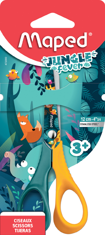 Ciseaux JUNGLE fever VIVO, turquoise/jaune