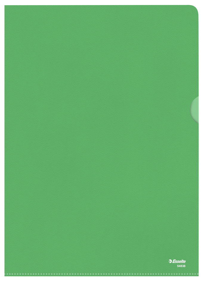 Esselte Pochette coins Standard, A4, PP grainé, vert