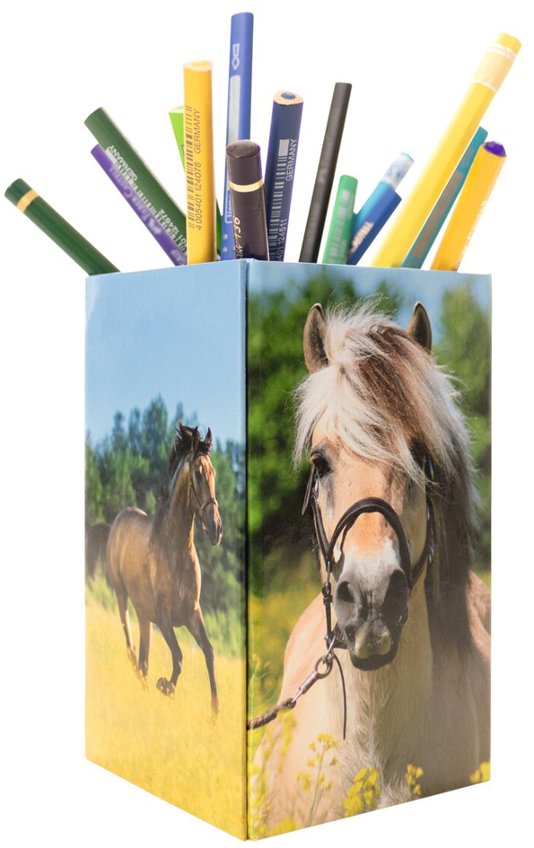 HERMA Pot à crayons 'Pré à chevaux', carton