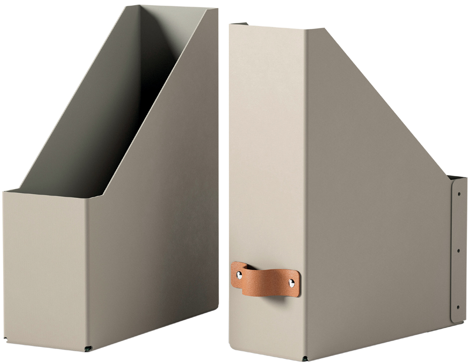 LEITZ Porte-revues Puro, A4, carton, set de 2, beige