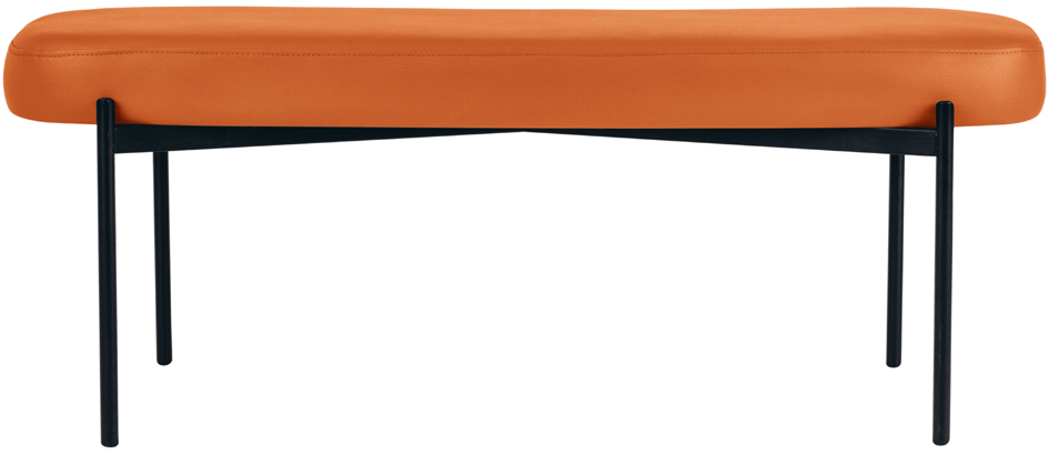 PAPERFLOW Banc oval GAIA, taille L, habillage similicuir