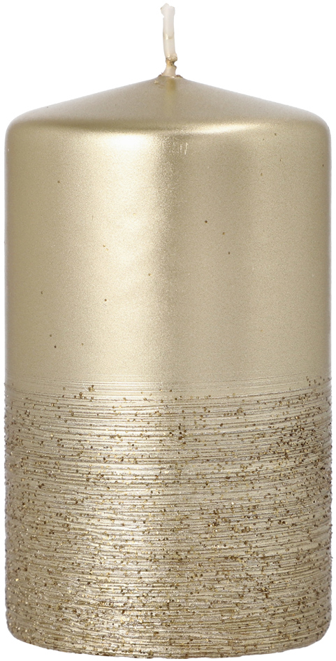 STARPAK Bougie cylindrique 'Safe Candle Fia', 60 mm, or