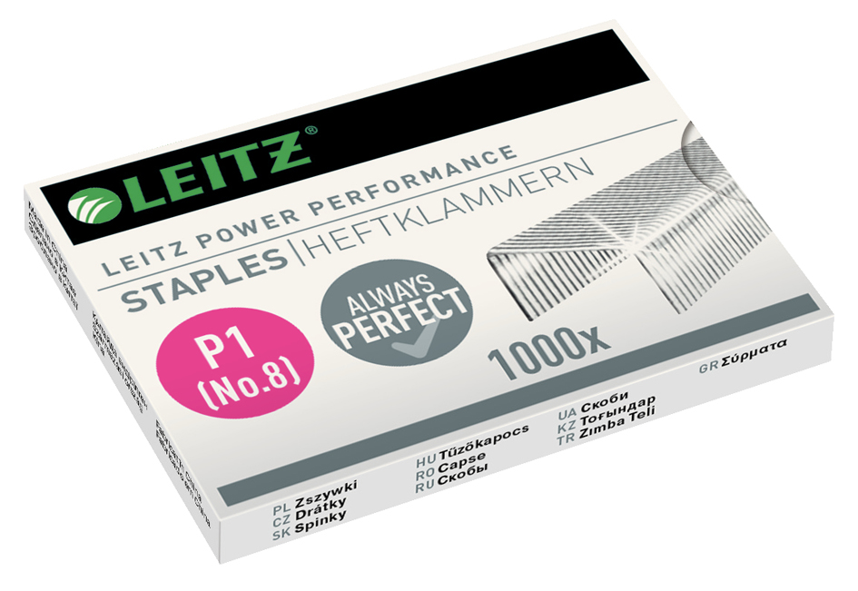 LEITZ Agrafes 26/6, petit emballage, galvanisé