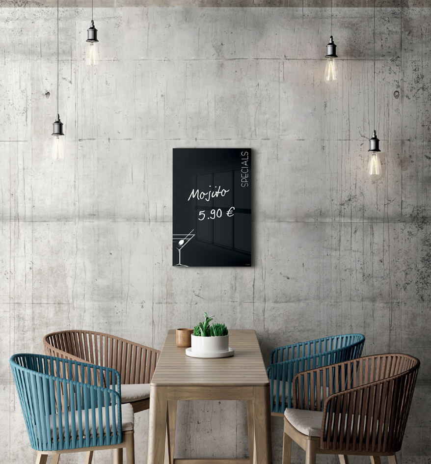 Tableaux magnétique en verre,gastronomie