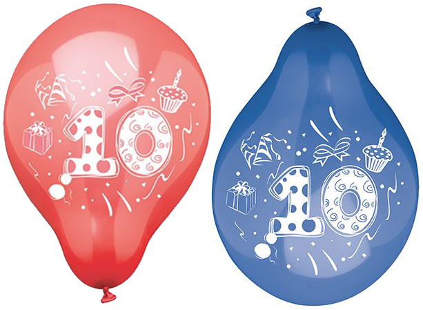Visuel de référence : ballon de baudruche "10"