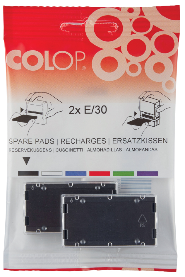 COLOP Cassette d'encrage de rechange E/10, 2 pièces, bleu