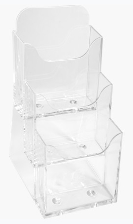 EXACOMPTA Distributeur de prospectus, DL portrait, cristal