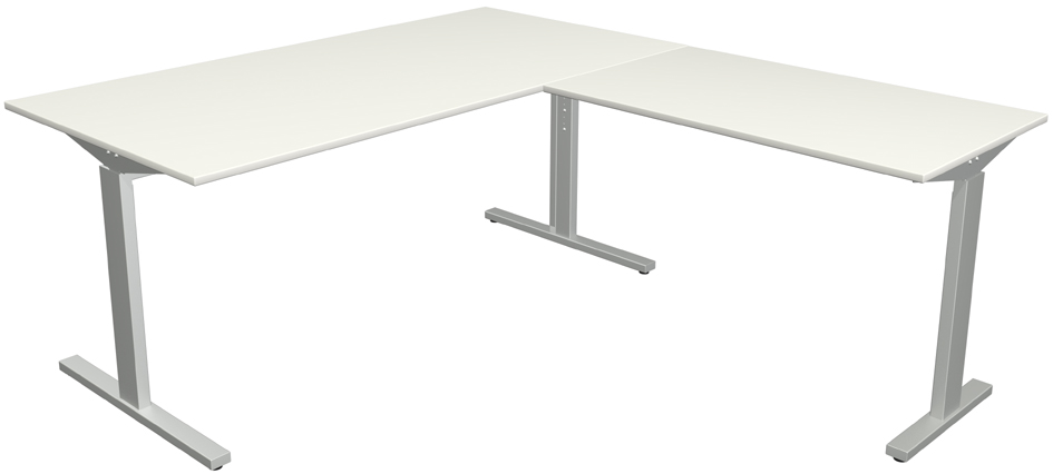 Visuel de référence: bureau "Form 2" avec extension, blanc