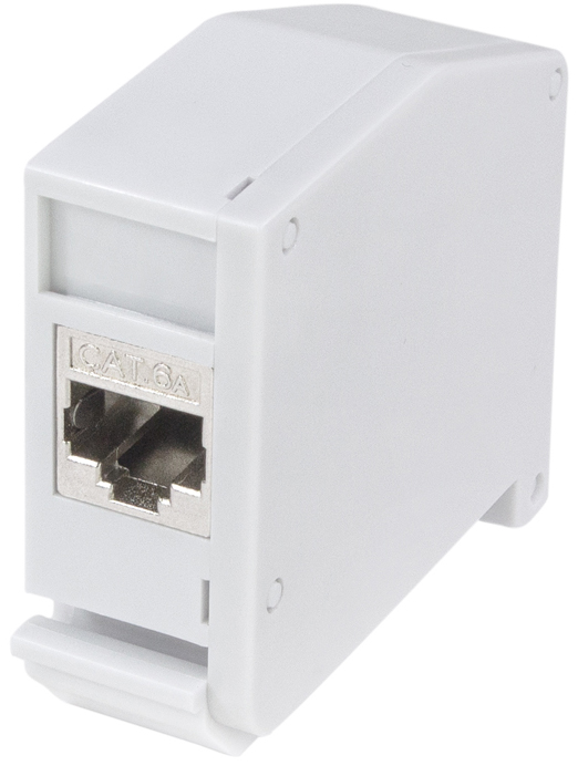 Adaptateur pour rail DIN avec 1 module Keystone