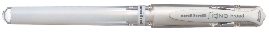 uni-ball Stylo roller à encre gel SIGNO broad UM153, blanc