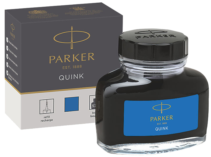 PARKER Flacon d'encre QUINK, contenu: 57 ml, bleu royal