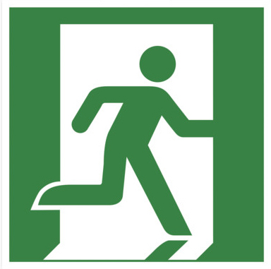 EXACOMPTA Plaque de signalisation 'Évacuation droite'
