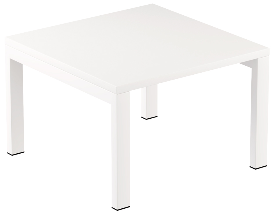 PAPERFLOW Table basse easyDesk, carré, blanc / blanc