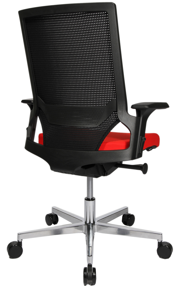 Topstar Chaise de bureau pivotante 'T300', rouge / noir
