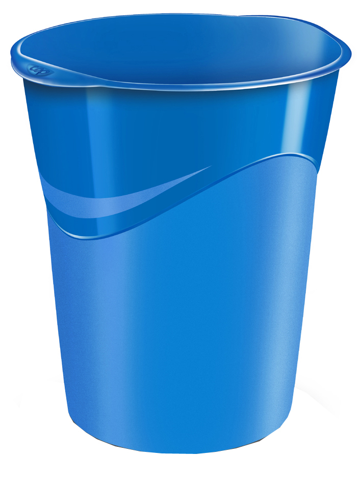 Corbeille à papier GLOSS, bleu océan