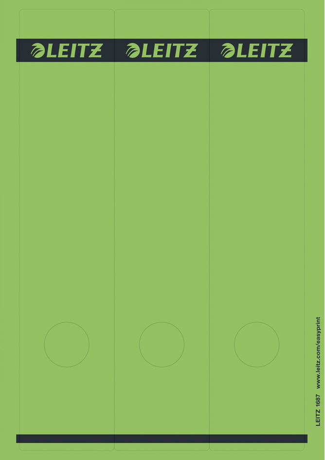 LEITZ Etiquette pour dos de classeur, 61 x 285 mm, vert