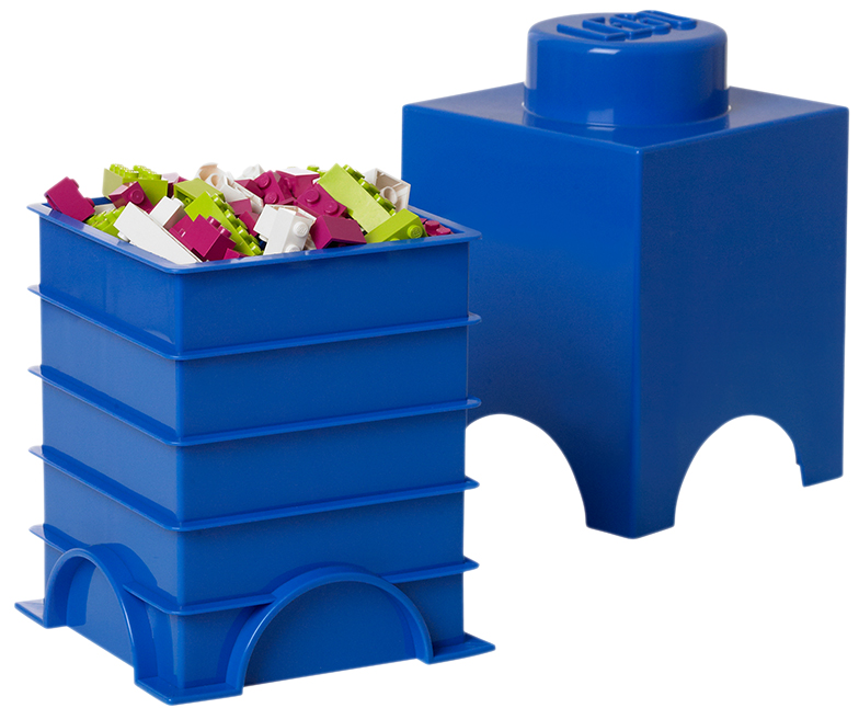LEGO Brique de rangement STORAGE BRICK 1, 1,2 litre, bleu