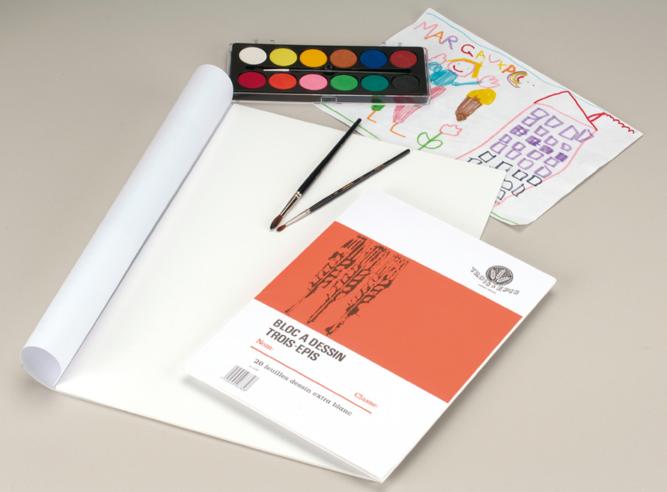 GPV Bloc à dessin '3 Epis', format A4, 20 feuilles