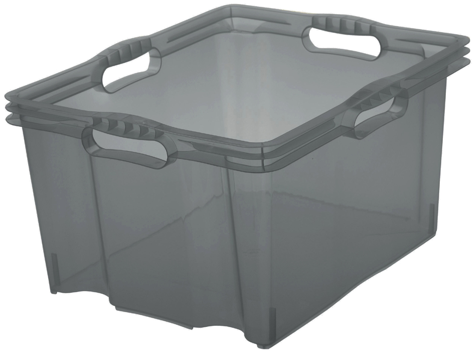 keeeper Boîte de rangement 'franz', 24 litres, crystal-grey