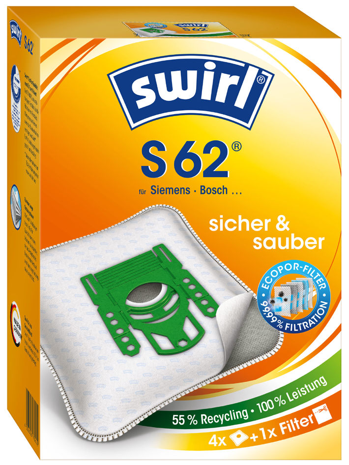 swirl Sac d'aspirateur S 62, avec filtre MicroporPlus