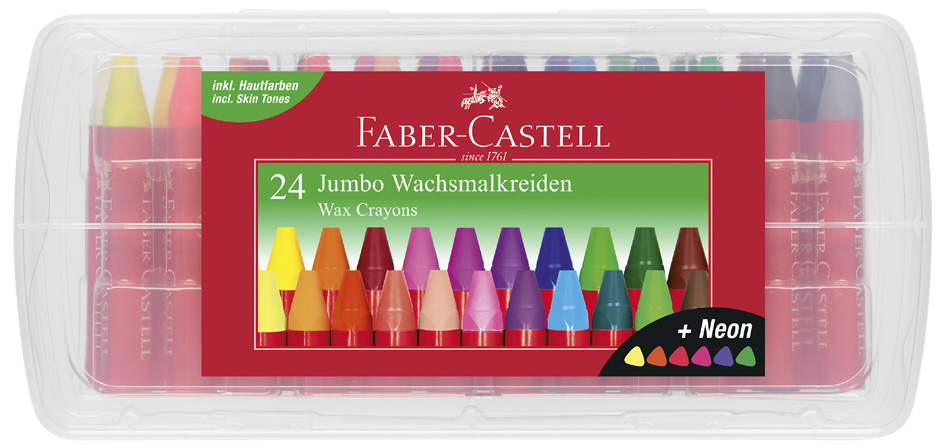 Crayons à la cire, manchon coulissant