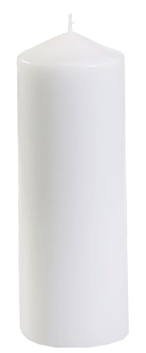 PAPSTAR Bougie cylindrique, diamètre: 60 mm, blanc