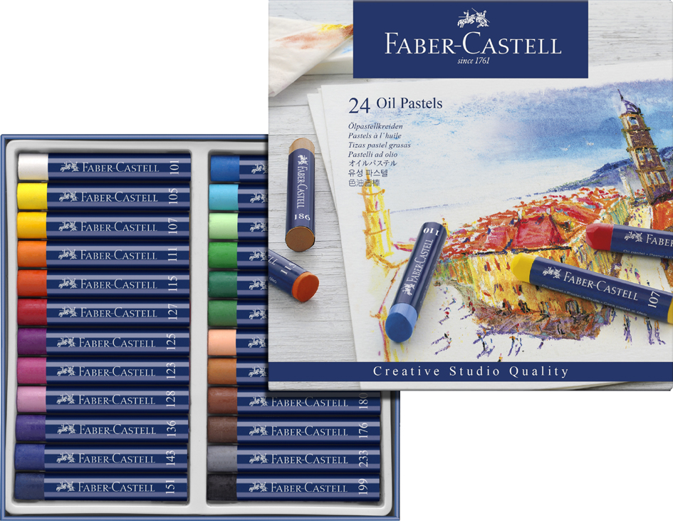 FABER-CASTELL Pastel à l'huile STUDIO QUALITY, étui de 12
