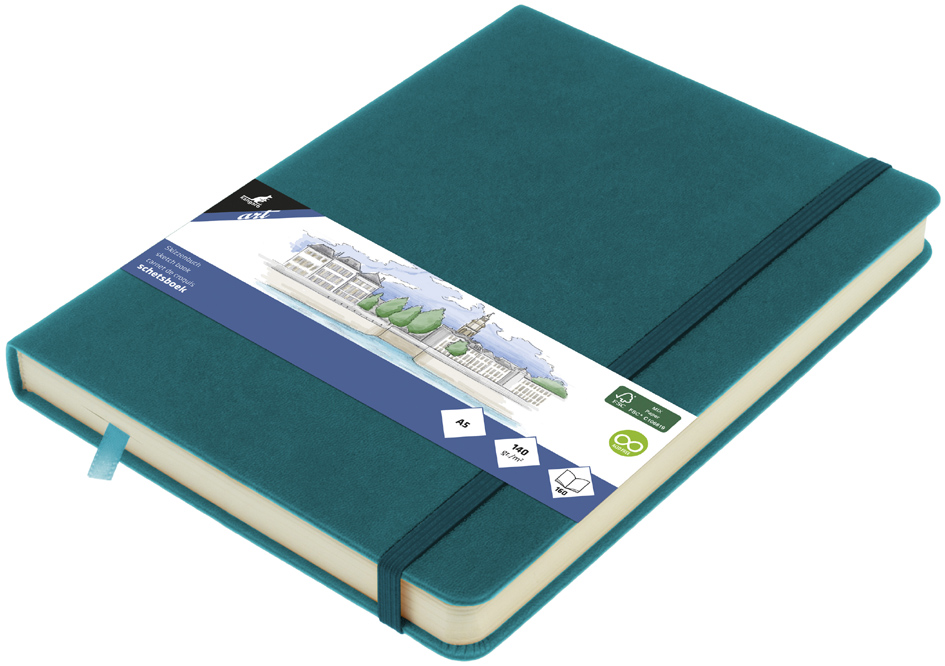 kangaro Cahier de croquis, 160 pages, A4, dark turquoise