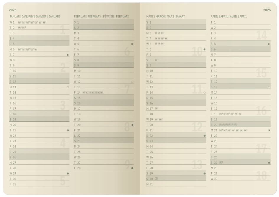 Agendas mensuels