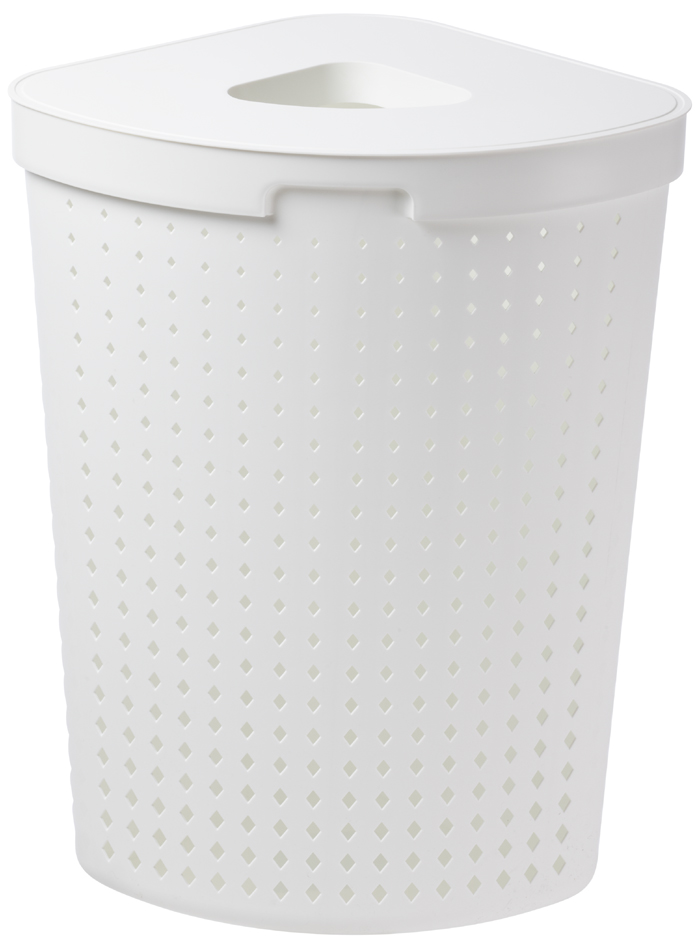 NHG Panier à linge SEOUL, 62 litres, triangulaire, blanc