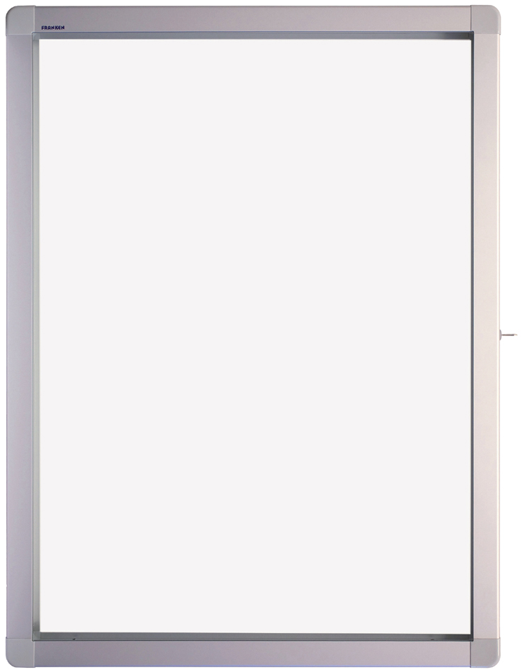 FRANKEN Vitrine d'affichage ECO pour 12 x A4, surface métal