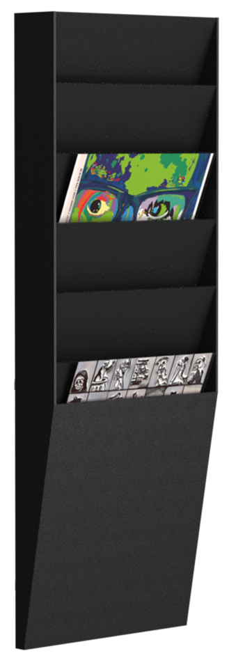 PAPERFLOW Trieur mural, 6 compartiments, A4, noir